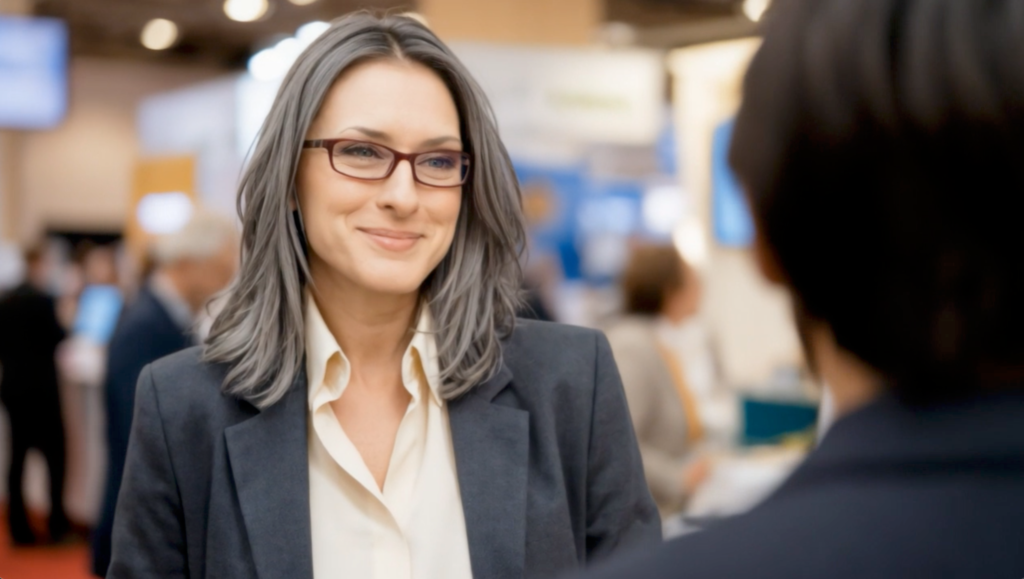 Convention Talking to Customer